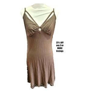 Ruffle Tank Dress Vintage Bodycon Mermaid Cutout Size Large Slip On Cocktail